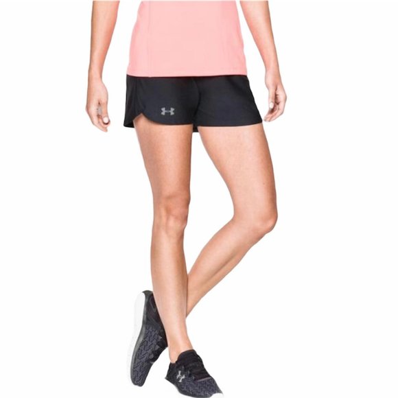 🌹Sale🌹 UA Play Up Shorts Black Logo Band Women's Size M L Apparel 1264264 012 - Picture 3 of 5